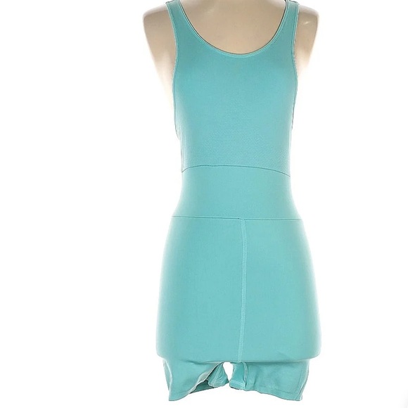 NWT free people movement M/L shorts jumpsuit in blue - Picture 6 of 6